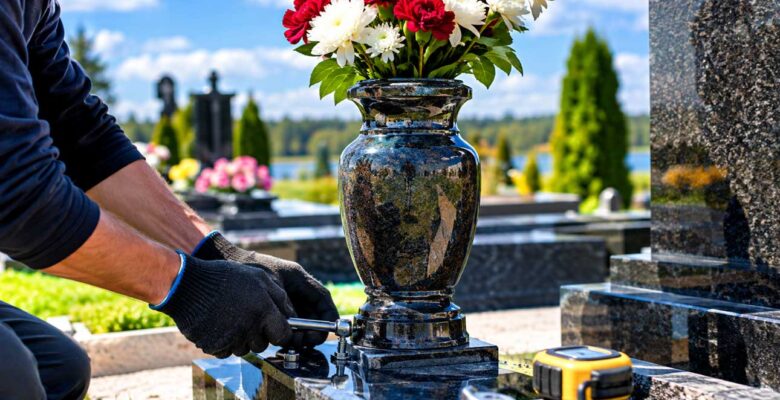 Пам'ятники у Вараші: монтаж гранітних ваз та захист від тріщин взимку