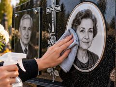 Догляд за фотокерамікою та фотосклом на пам’ятнику